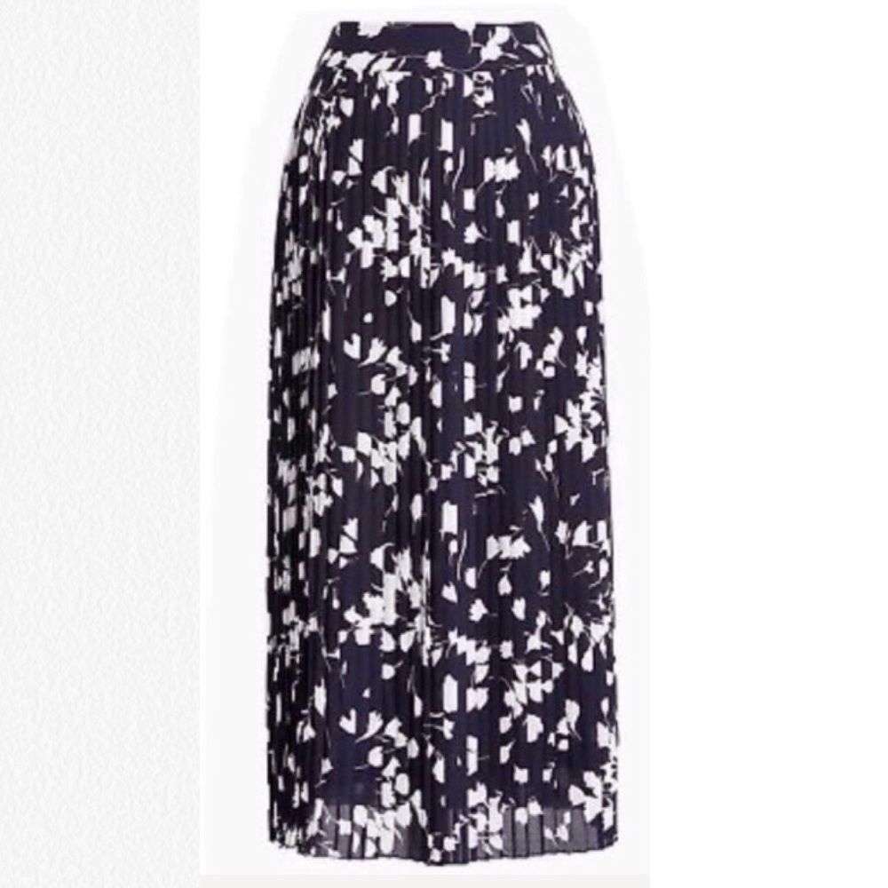 J. Crew Pleated Floral Skirt